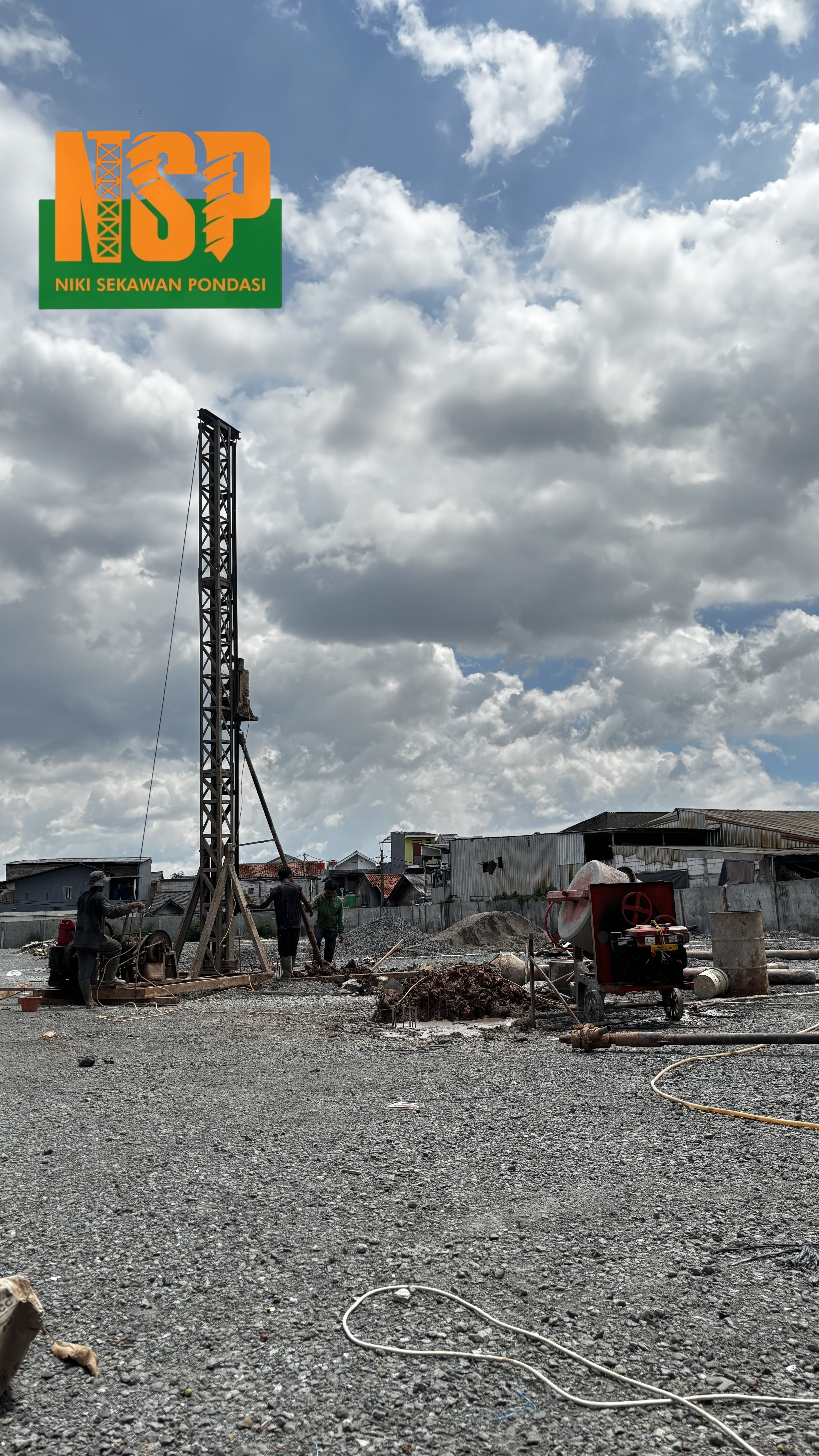 Pekerjaan Bore Pile Mini Crane